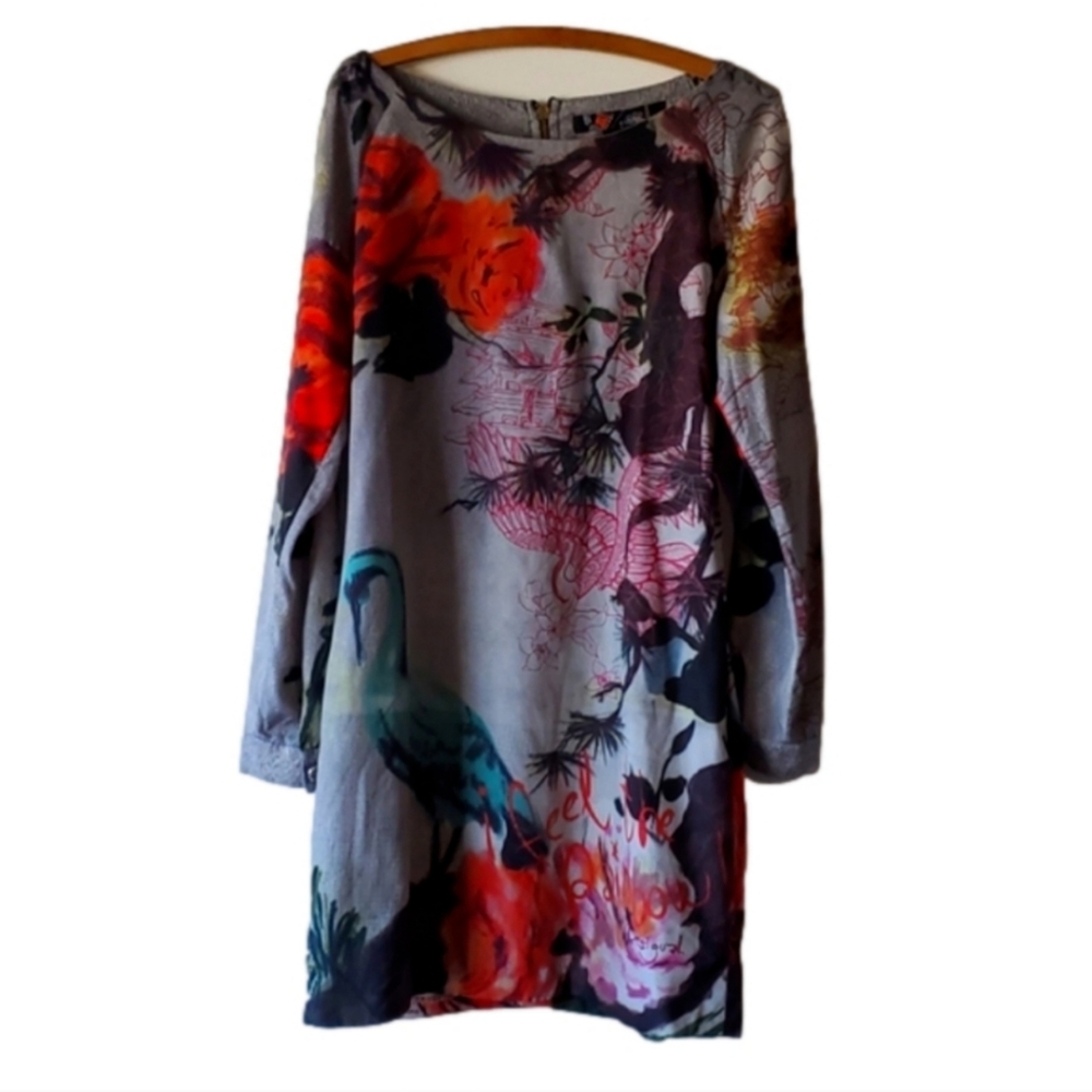 Gorgeous Desigual botanical graphic print dress